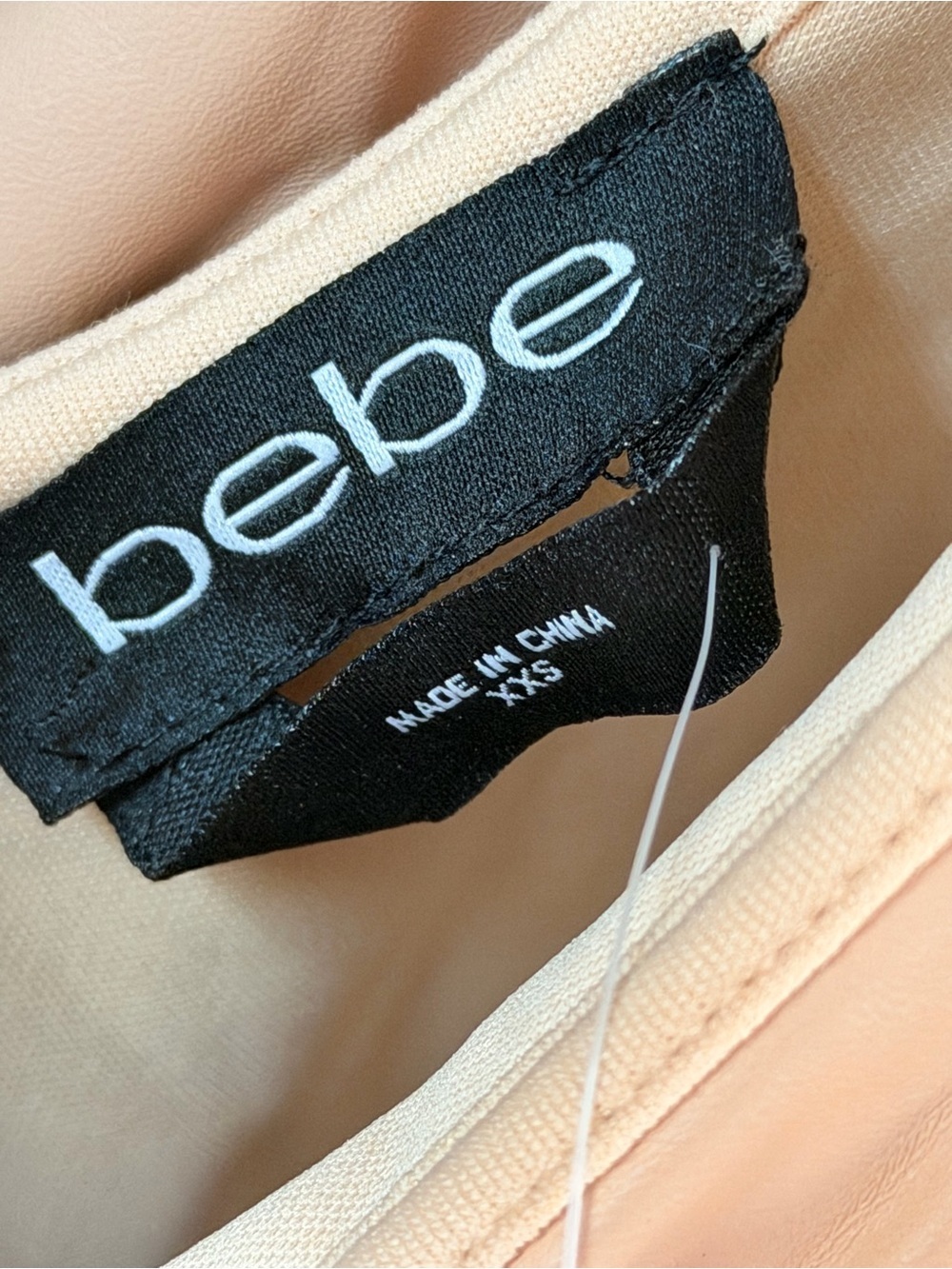 BEBE Tan Vegan Leather Ruffle Dress - Picture 5 of 6